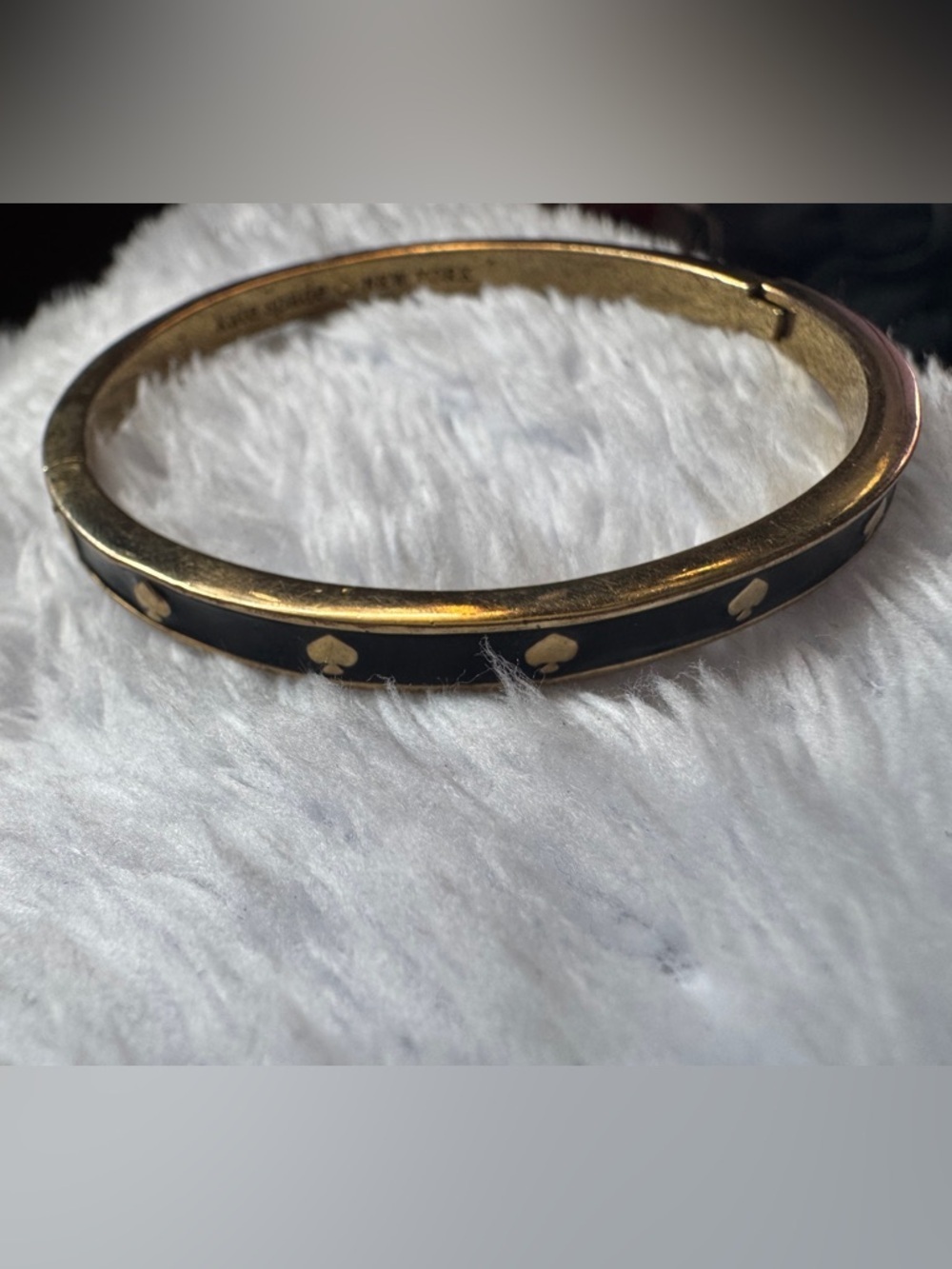 Black and Gold Kate Spade Bangle Bracelet